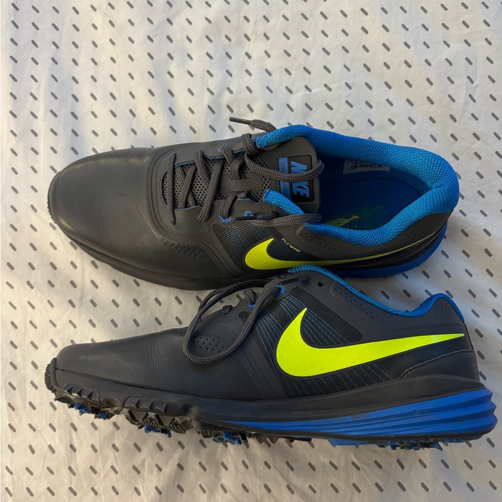 Nike Black/Grey and Neon Yellow/Green Golf Shoes